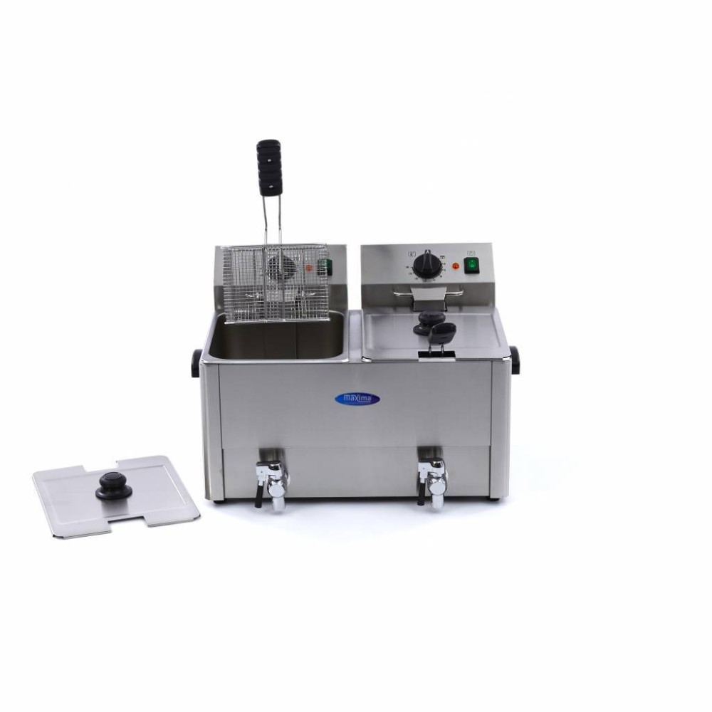 Електрически фритюрник, двоен, 8+8 л, с кранчета, Maxima, Холандия - Image 2