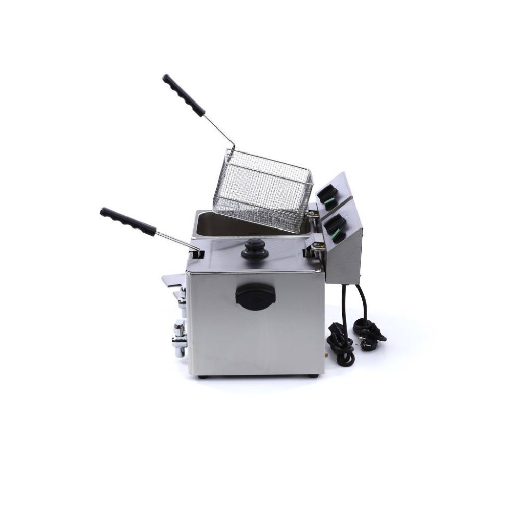 Електрически фритюрник, двоен, 8+8 л, с кранчета, Maxima, Холандия - Image 3