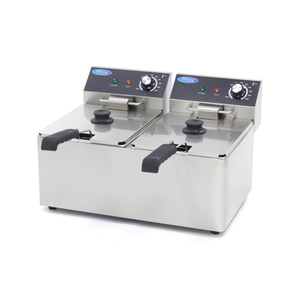 Електрически фритюрник, двоен, 8 + 8 л, Maxima, Холандия