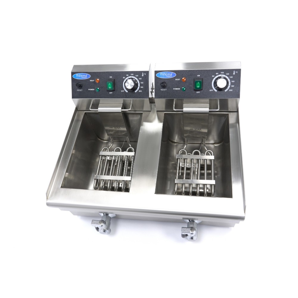 Електрически фритюрник, двоен, 10+10 л, с кранчета, Maxima, Холандия - Image 5