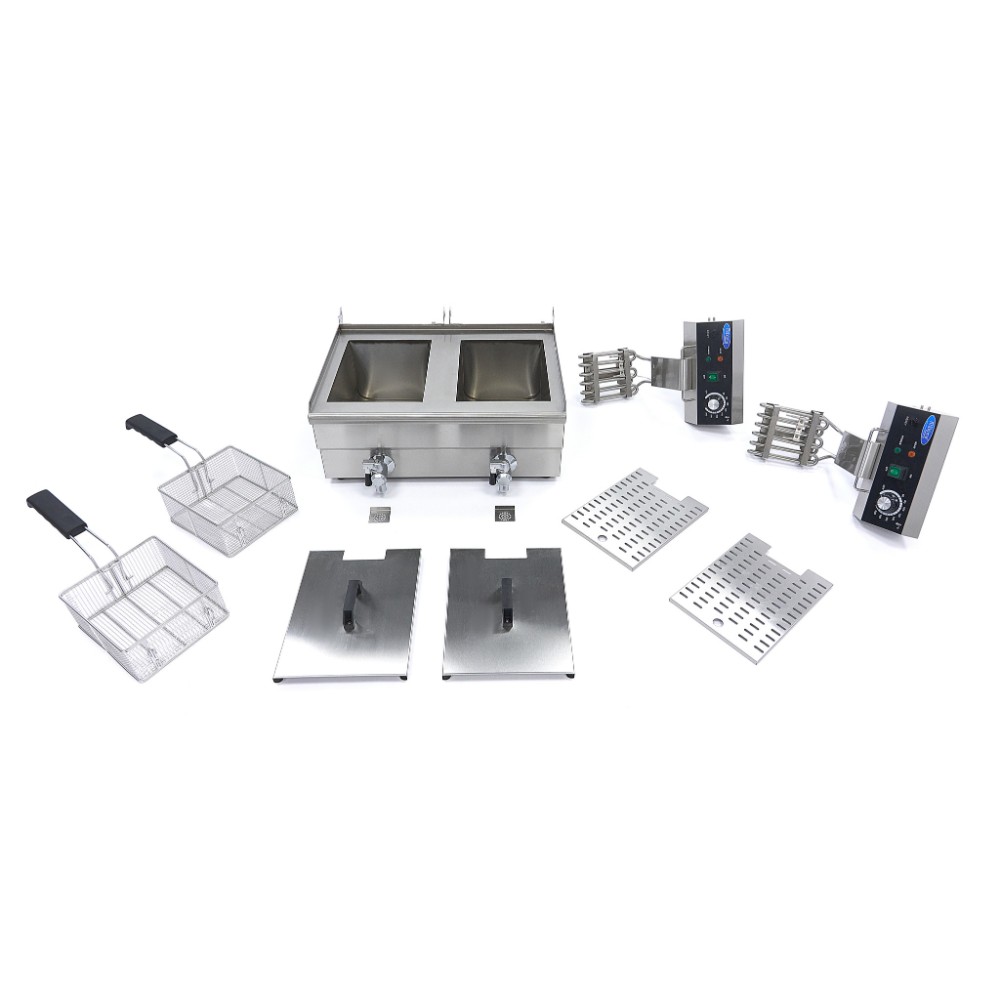 Електрически фритюрник, двоен, 10+10 л, с кранчета, Maxima, Холандия - Image 8