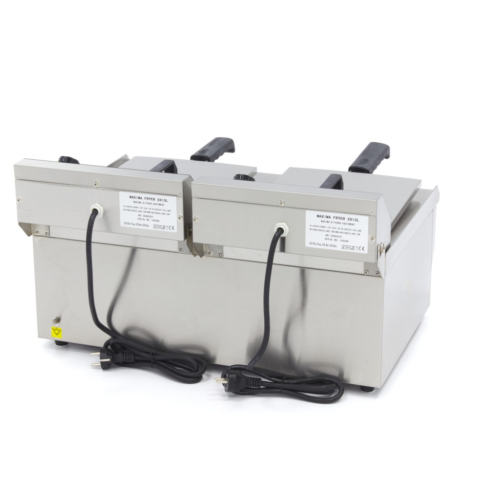Електрически фритюрник, двоен, 13+13 л, с кранчета, Maxima, Холандия - Image 4