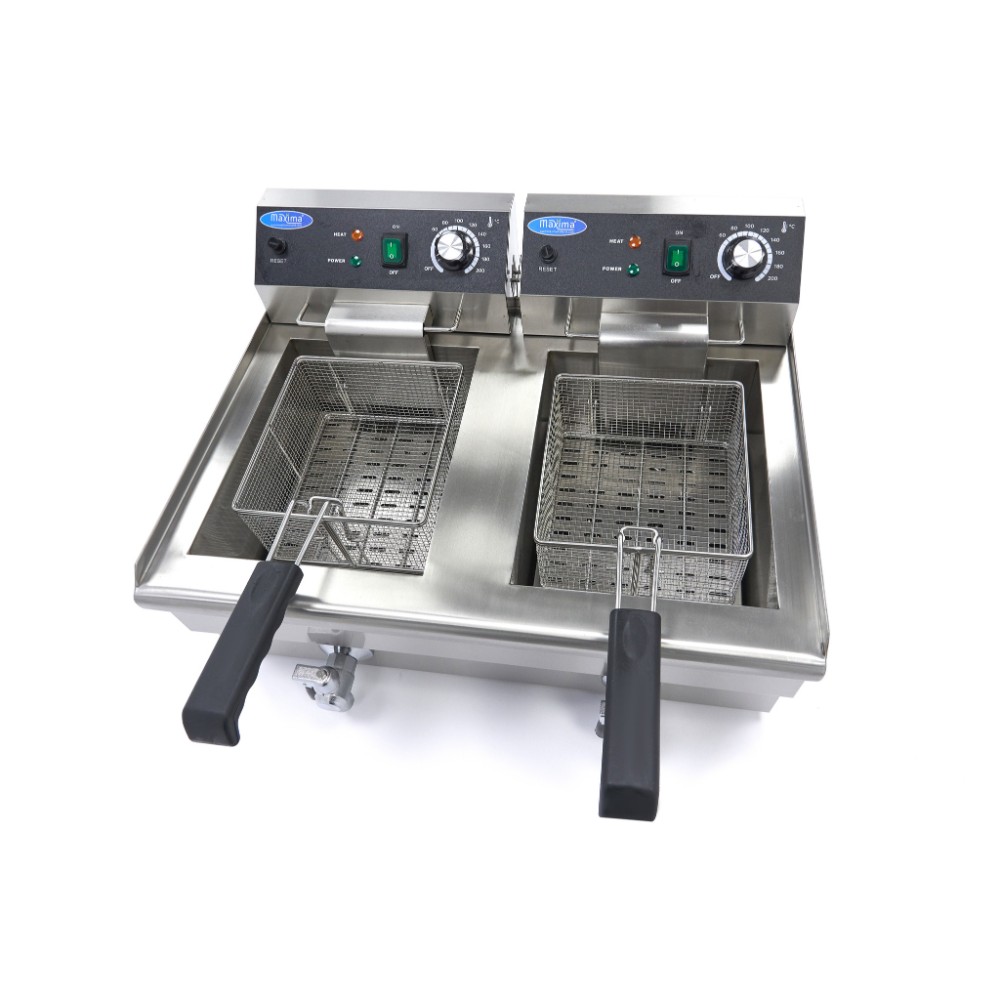 Електрически фритюрник, двоен, 13+13 л, с кранчета, Maxima, Холандия - Image 5
