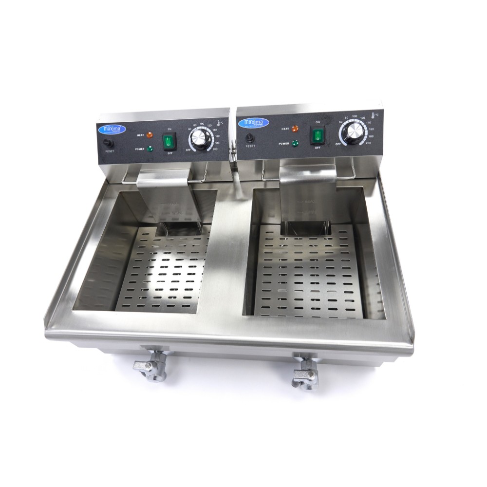 Електрически фритюрник, двоен, 13+13 л, с кранчета, Maxima, Холандия - Image 6