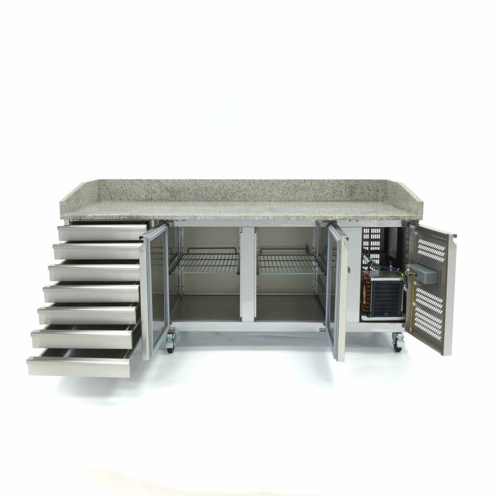 Хладилна работна маса за пици, с две врати и чекмеджета, Maxima, Холандия - Image 4