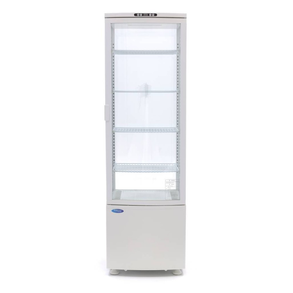 Бяла десетрна демонстрационна витрина, с четири рафта, 235 л, Maxima, Холандия - Image 2