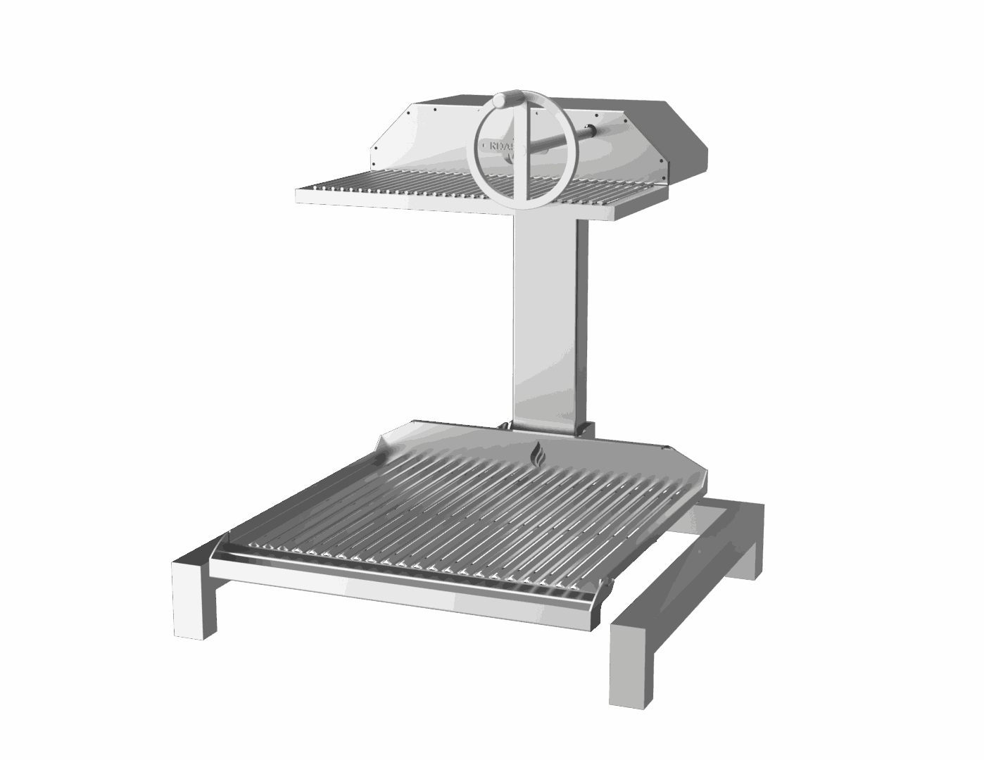 Грил тип Parrilla (Аржентински грил) на дървени въглища с шкаф, Biokan, Гърция - Image 4