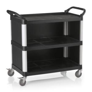 Сервитьорска количка, полипропилен затворена от една страна, 3 нива, Was, Германия