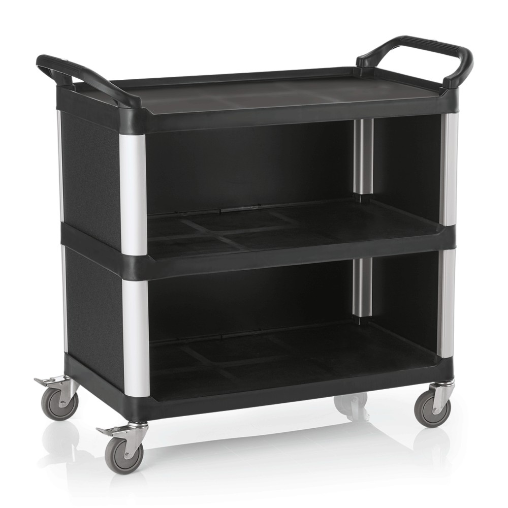 Сервитьорска количка, полипропилен затворена от една страна, 3 нива, Was, Германия