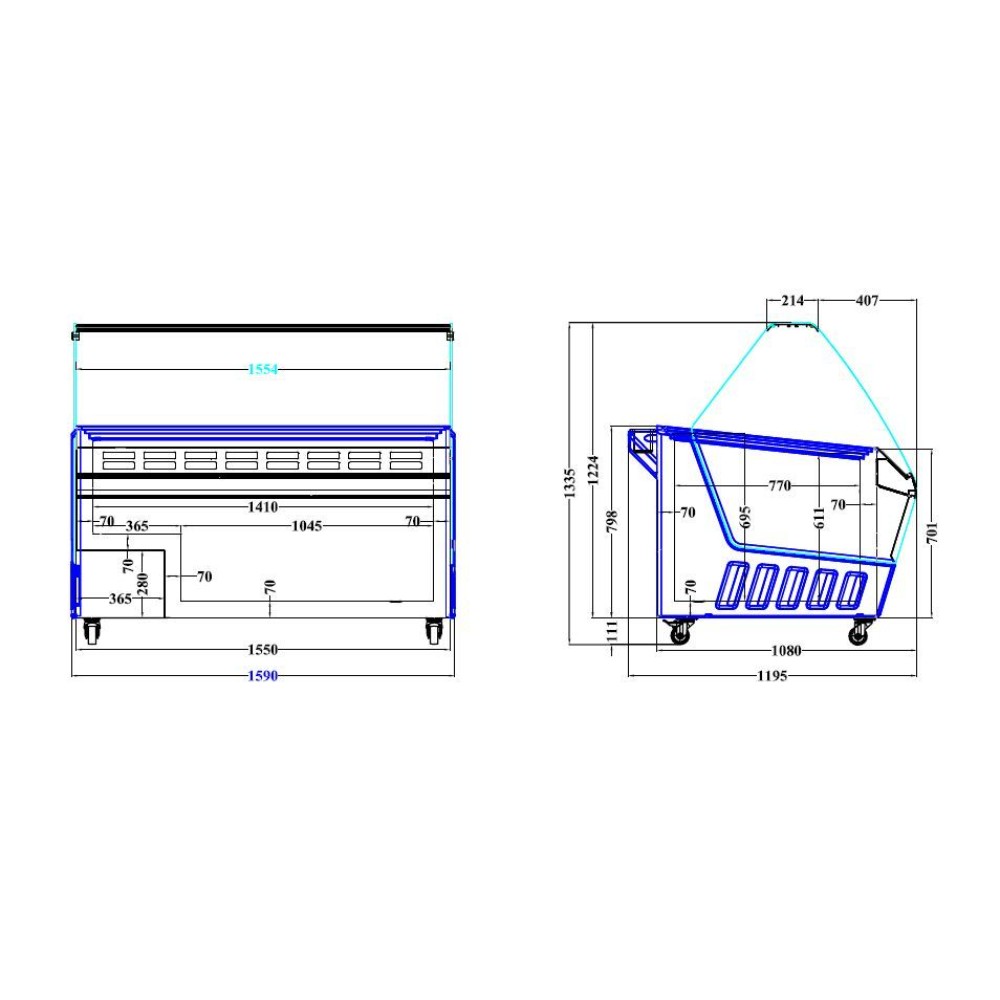 Витрина за сладолед, 630 л, Combisteel, Холандия - Image 6