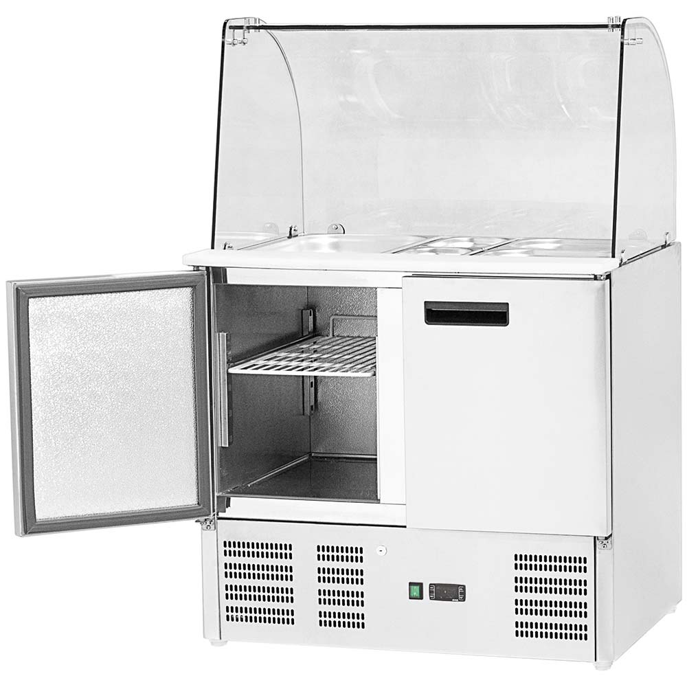 Саладета с две врати и стъклена преграда, 10 х GN 1/4, 201 л, Stalgast, Полша - Image 4