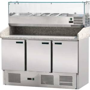 Хладилна маса за подготовка на пица 3 врати и надстройка, Stalgast, Полша