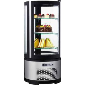 Кръгла десертна демонстрационна витрина, с 4 рафта, 100 л, въртяща се, Stalgast, Полша