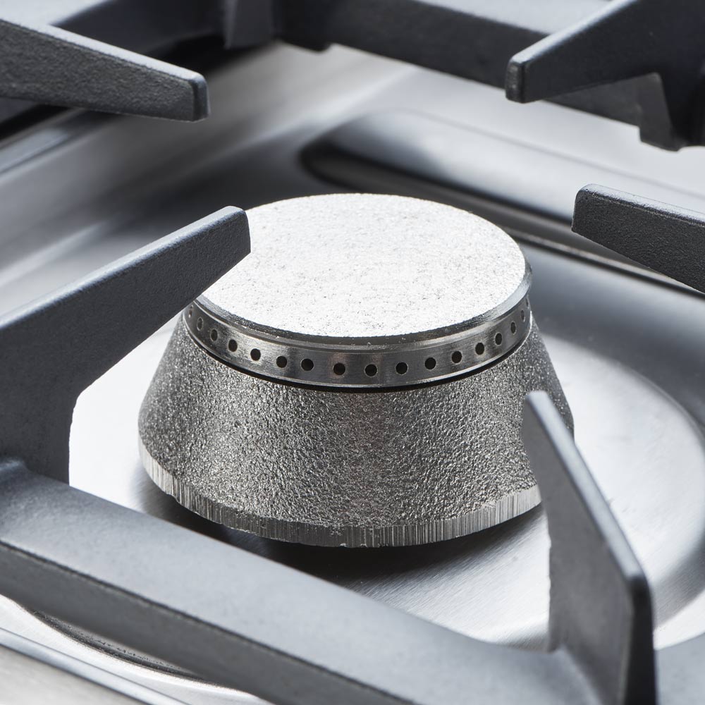 Печка с 4 горелки + електрическа фурна с конвекция, с метална врата, Stalgast, Полша - Image 5