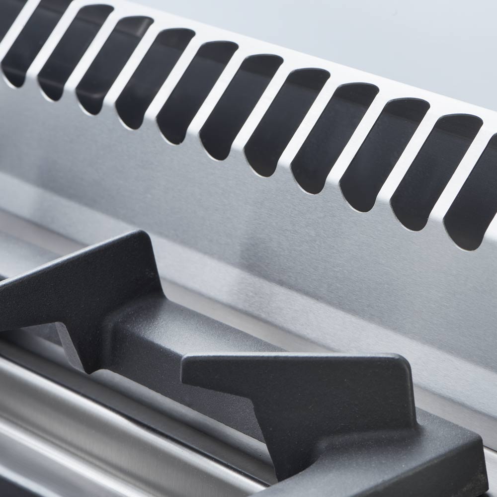 Печка с 4 горелки + електрическа фурна с конвекция, с метална врата, Stalgast, Полша - Image 6