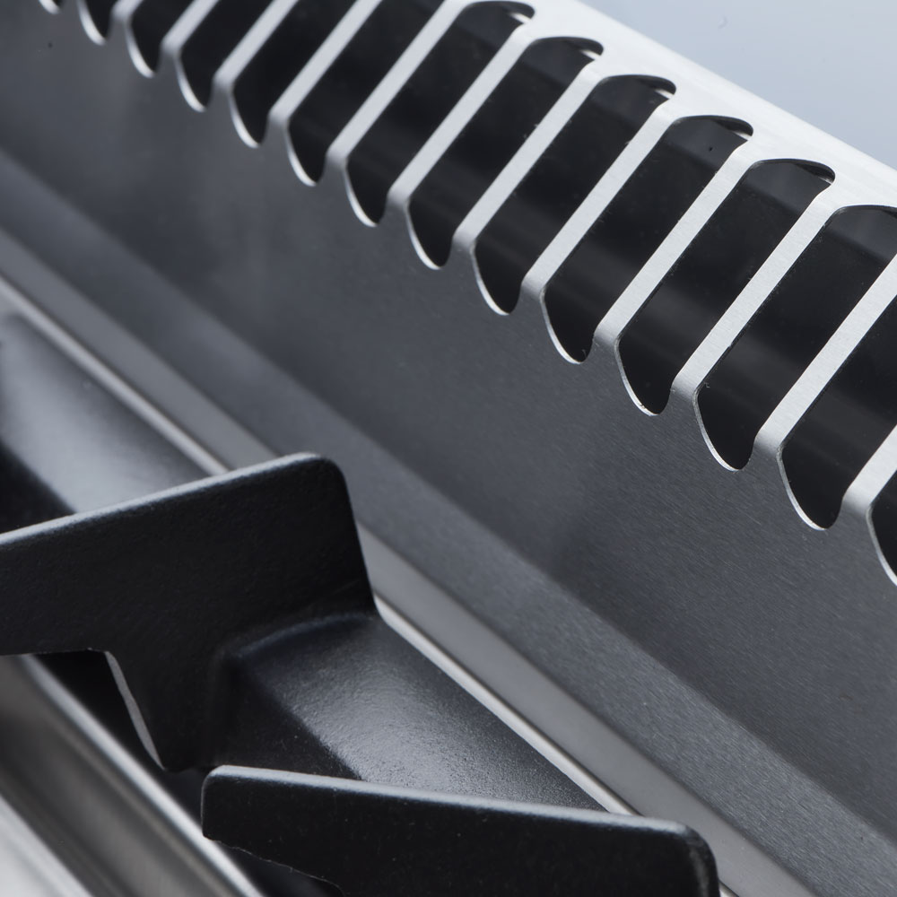 Печка с 6 горелки + електрическа фурна с конвекция, с метална врата, Stalgast, Полша - Image 6