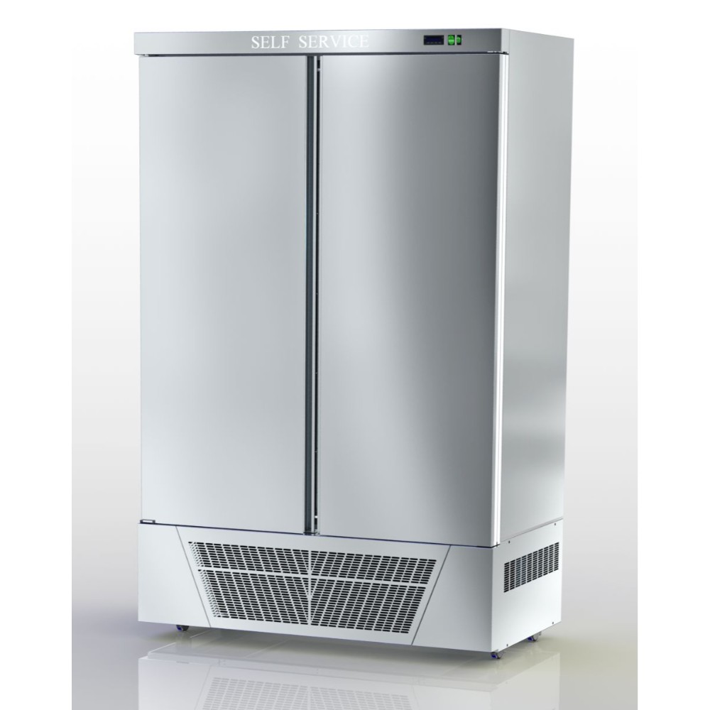 Хладилник с две врати, с долен компресор, 1400 л, Art Steel, Гърция