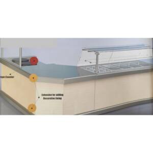 Дисплейна маса с три врати и чекмедже, Art Steel, Гърция