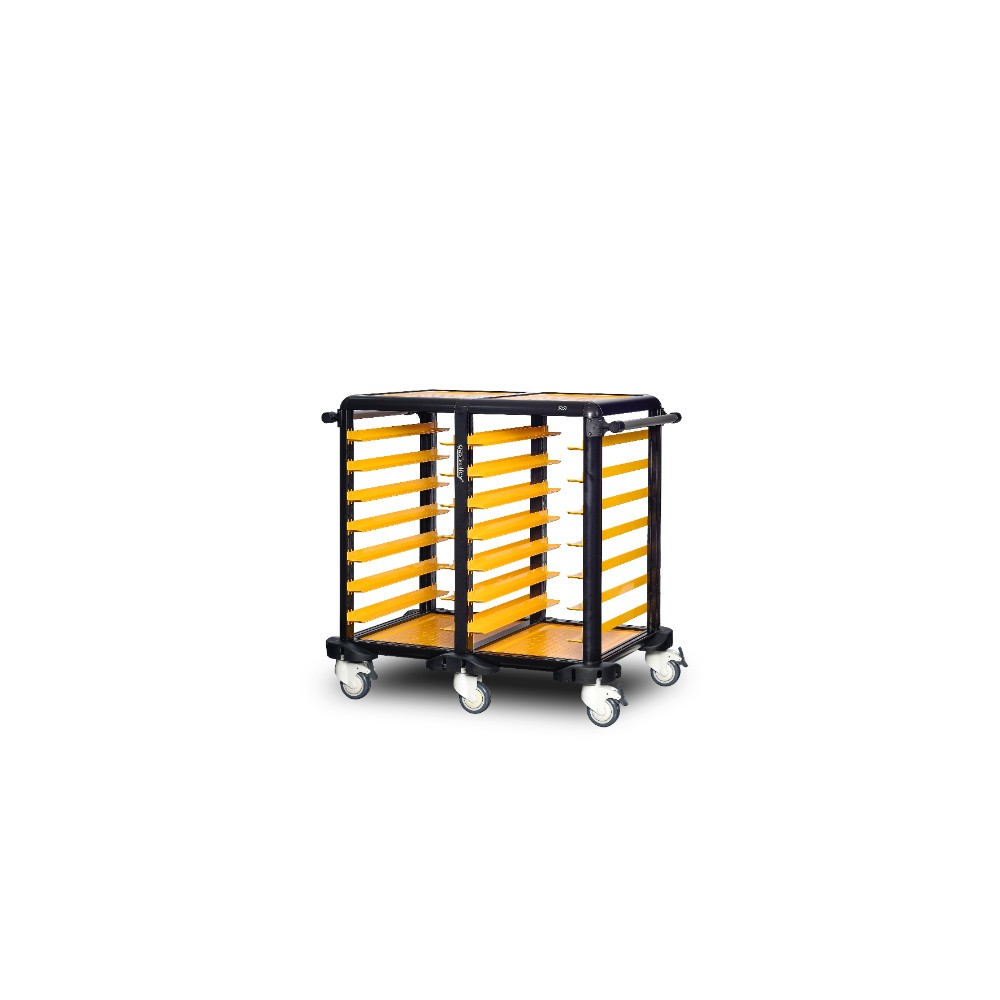 Количка за тави и табли, 7 + 7 рафта, двойна, различни видове, Pimak, Турция