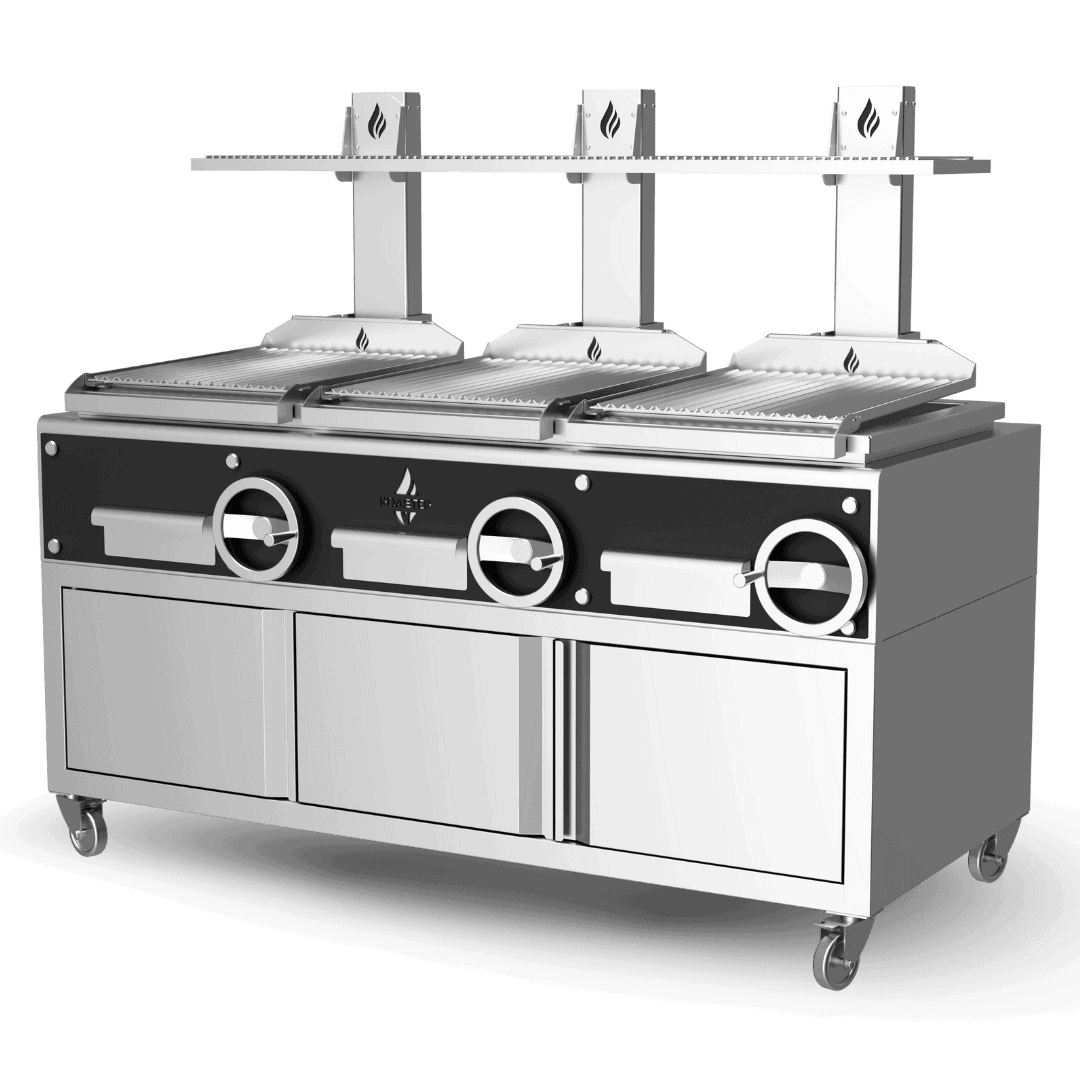 Грил тип Parrilla (Аржентински грил) на дървени въглища с шкаф, Biokan, Гърция - Image 3