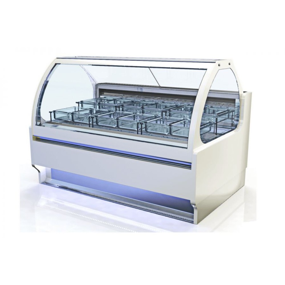 Витрина за сладолед серия “Rotonta Total View”, Art Steel, Гърция