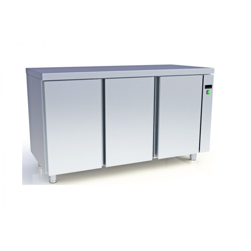 Нискотемпературна хладилна маса с три врати, без компресор, Art Steel, Гърция