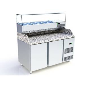 Хладилна работна маса за пици с две врати, 410 л, Art Steel, Гърция