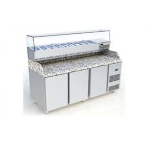 Хладилна работна маса за пици с три врати, 620 л, Art Steel, Гърция