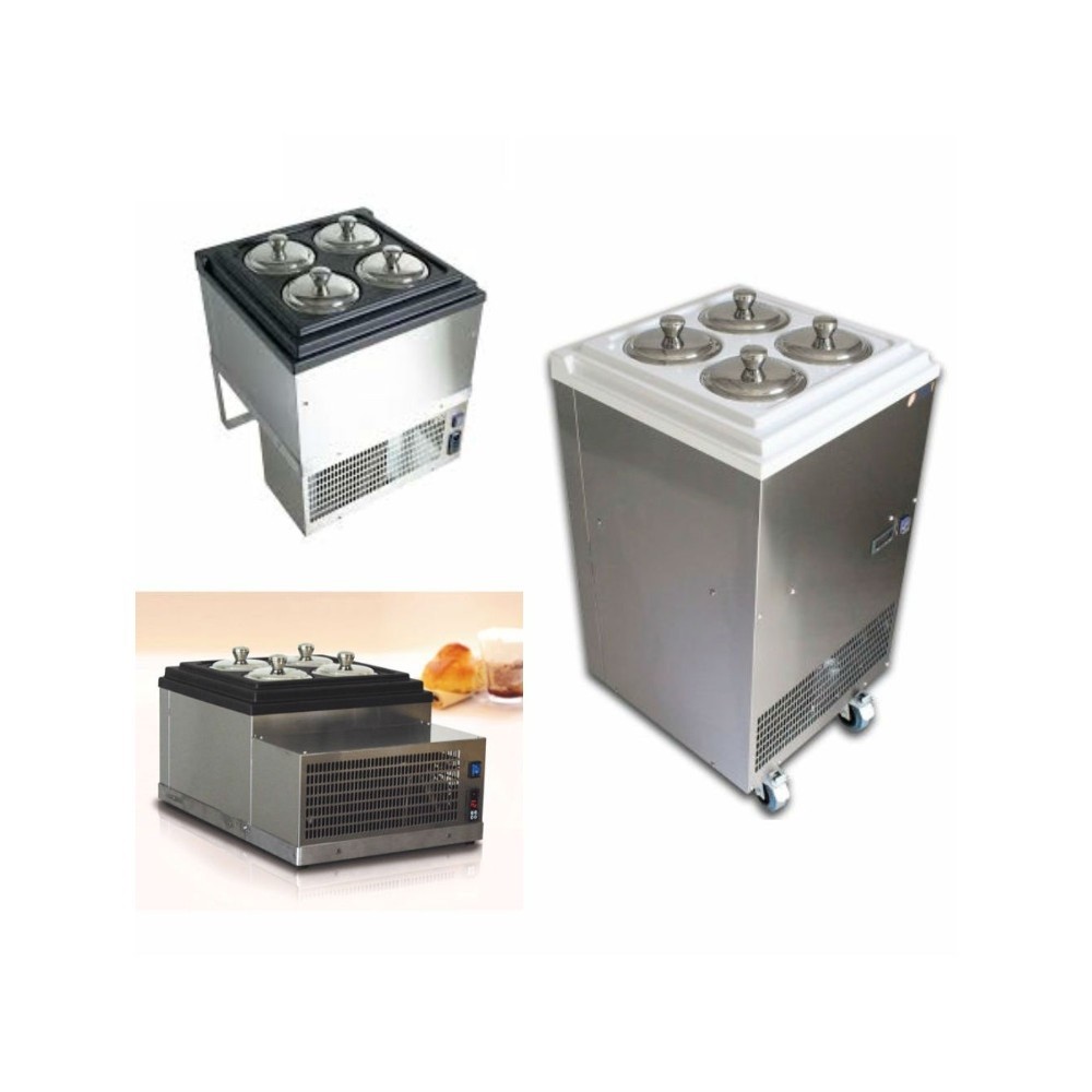 Витрина-фризер за сладолед, Н660мм, 4х2,5 л кръгли канти, Staf59, Италия - Image 2