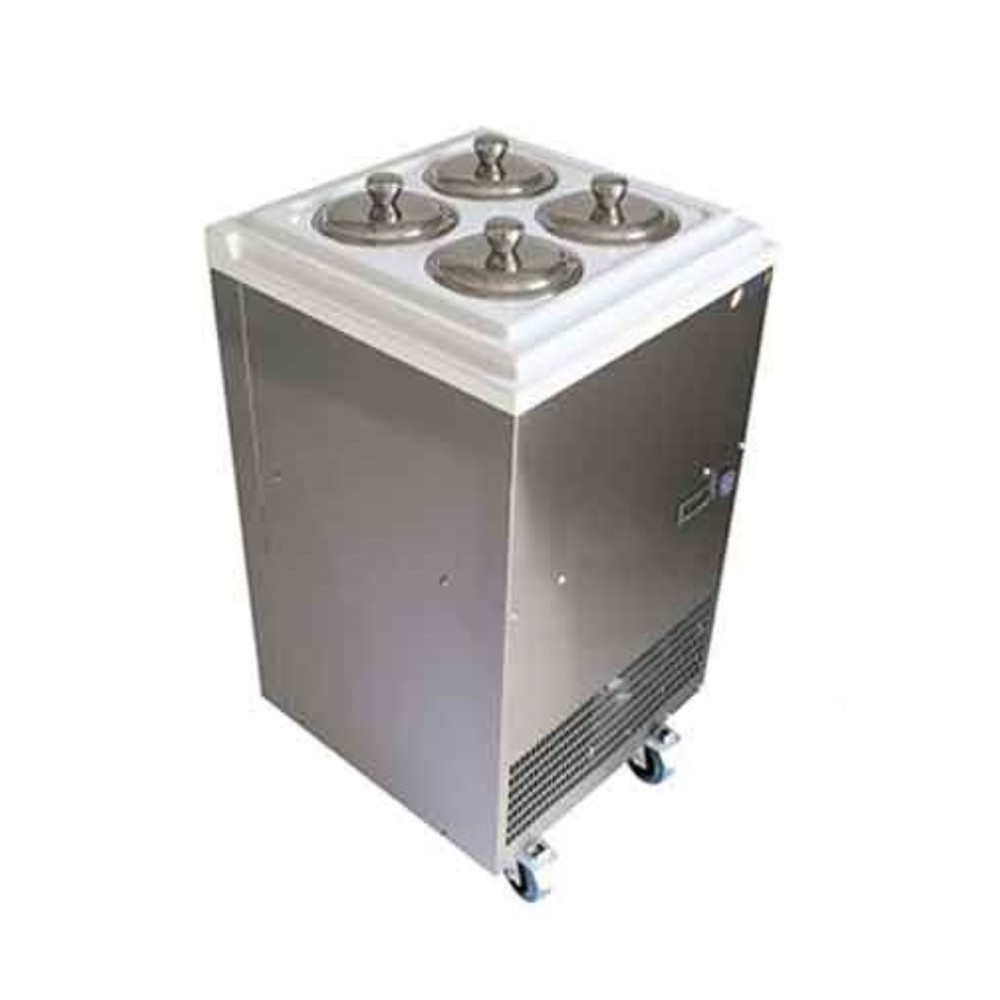 Витрина-фризер за сладолед, Н850мм, 4х2,5 л кръгли канти, Staf59, Италия