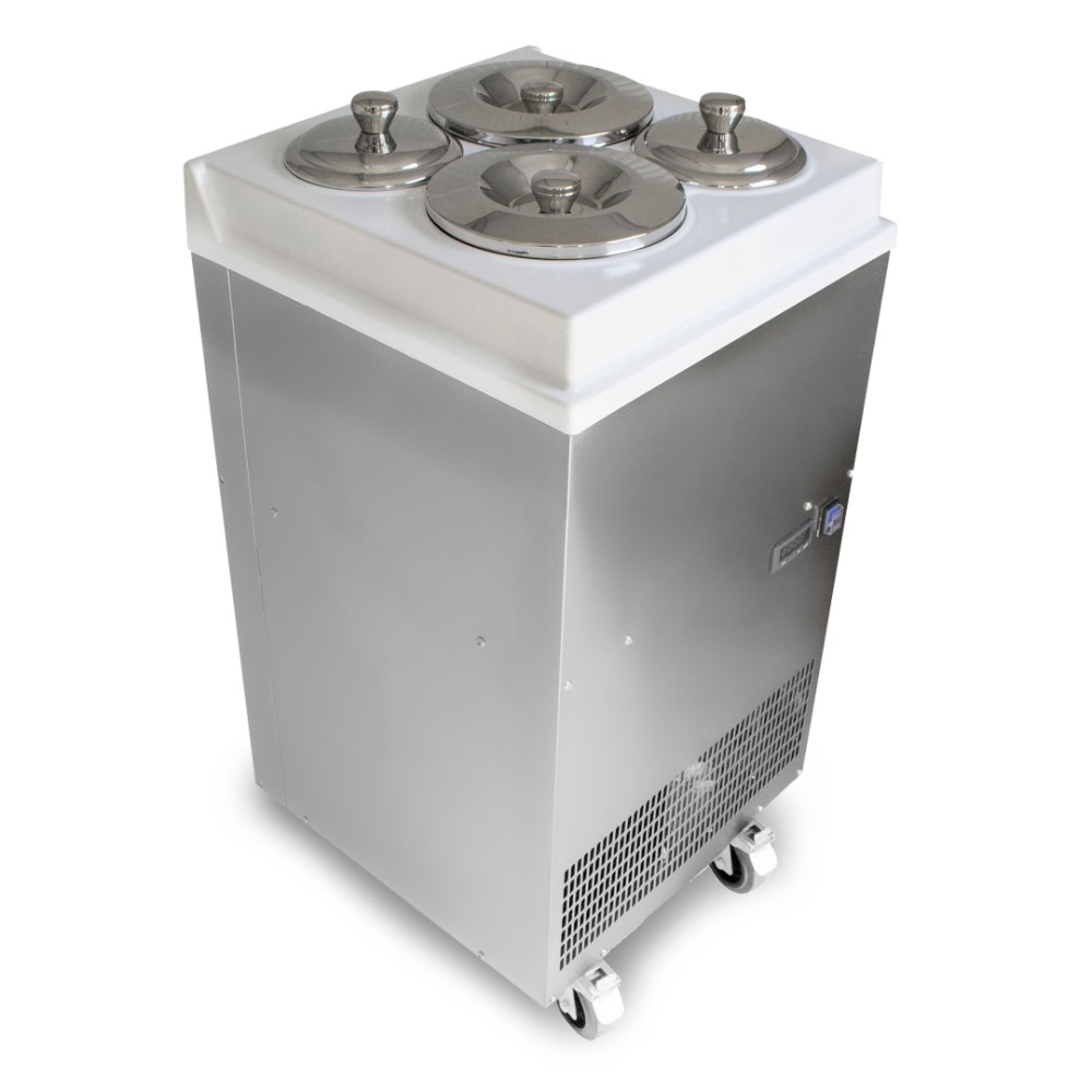 Витрина-фризер за сладолед, Н850мм, 2х2,5 л и 2х7,5 л кръгли канти, Staf59, Италия