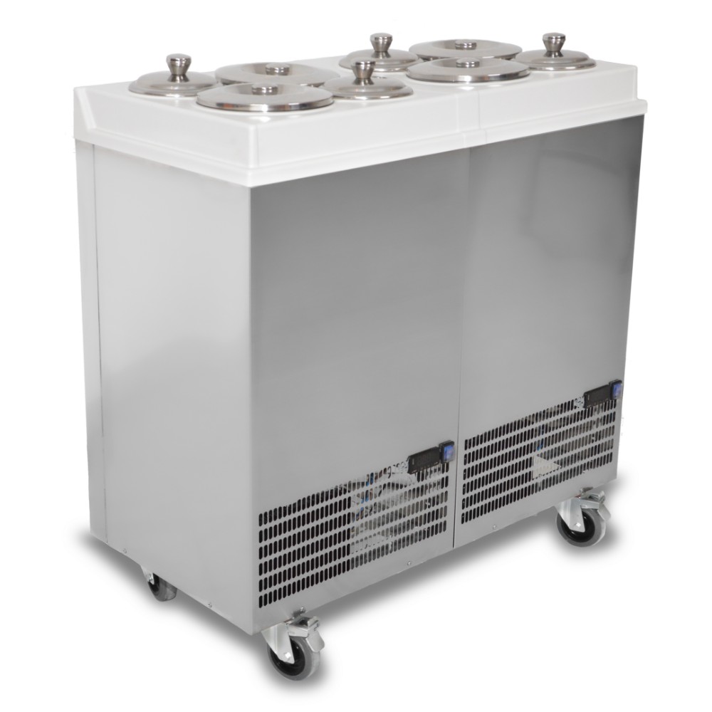 Витрина-фризер за сладолед, Н850мм, 4х2,5 л малки и 4х7,5 л кръгли канти, Staf59, Италия