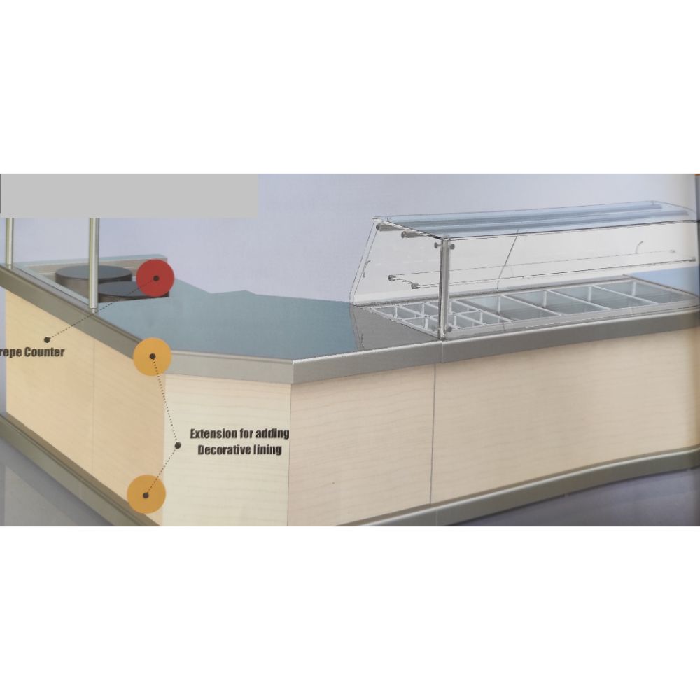 Студена витрина с две врати и чекмедже, Art Steel, Гърция - Image 2