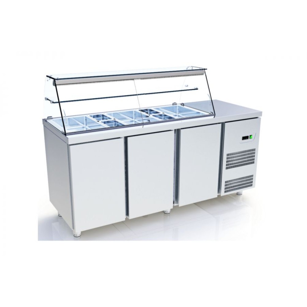 Дисплейна хладилна маса с три врати, Art Steel, Гърция - Image 2