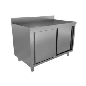 Шкаф-маса с плъзгащи врати, със заден борд, ширина 60 см, Profektabg