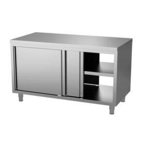 Шкаф-маса с плъзгащи врати и рафт, проходна, ширина 70 см, Profektabg