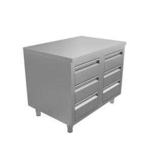 Шкаф-маса с 6 чекмеджета, ширина 70 см, Profektabg