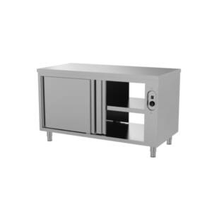 Отопляема шкаф-маса, проходна с плъзгащи врати и рафт, ширина 70 см, Profektabg