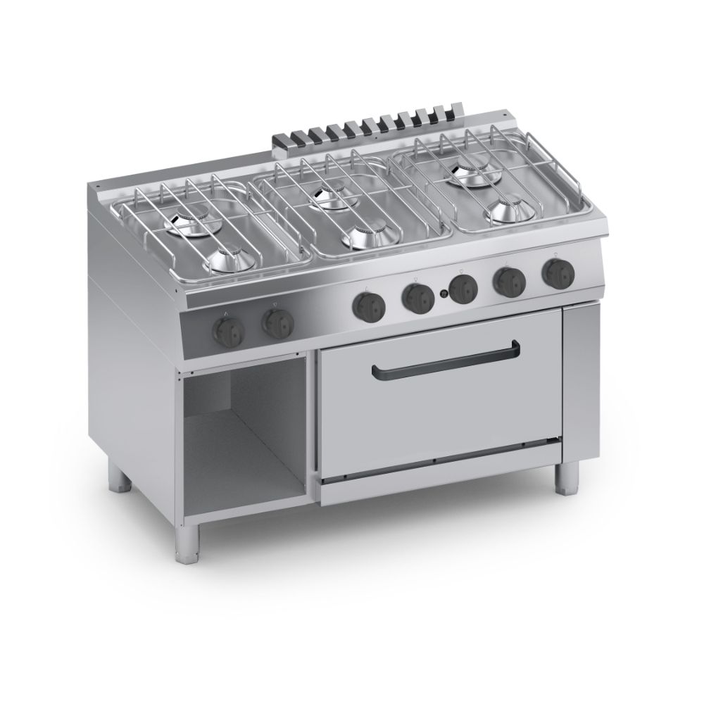 Газова печка, 6 горелки, фурна на газ 1/1 GN solution, COOX, Италия