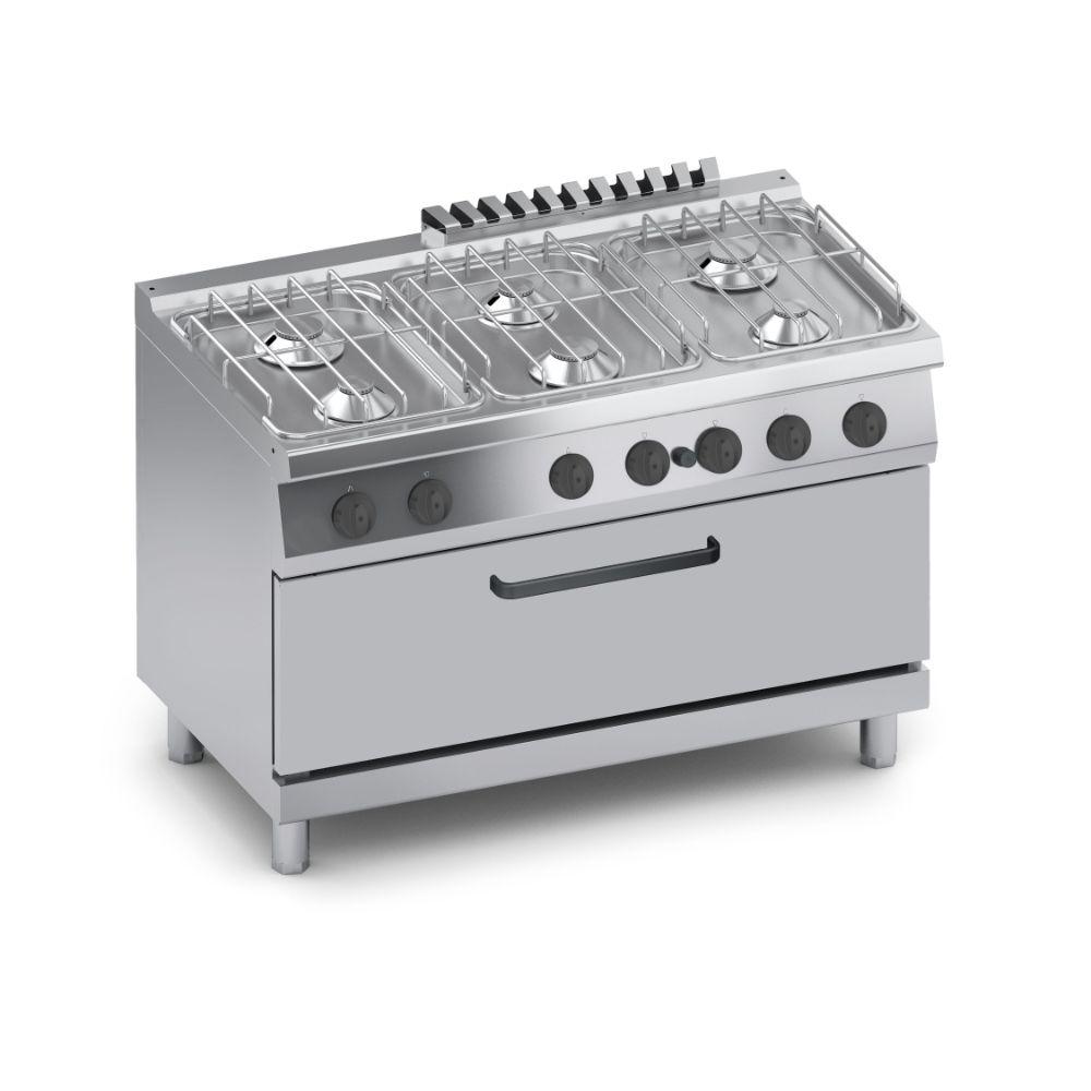 Газова печка, 6 горелки, фурна на газ 105×53 cm solution, COOX, Италия