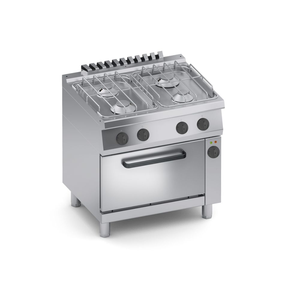 Газова печка, 4 горелки, електрическа фурна 1/1 GN solution, COOX, Италия