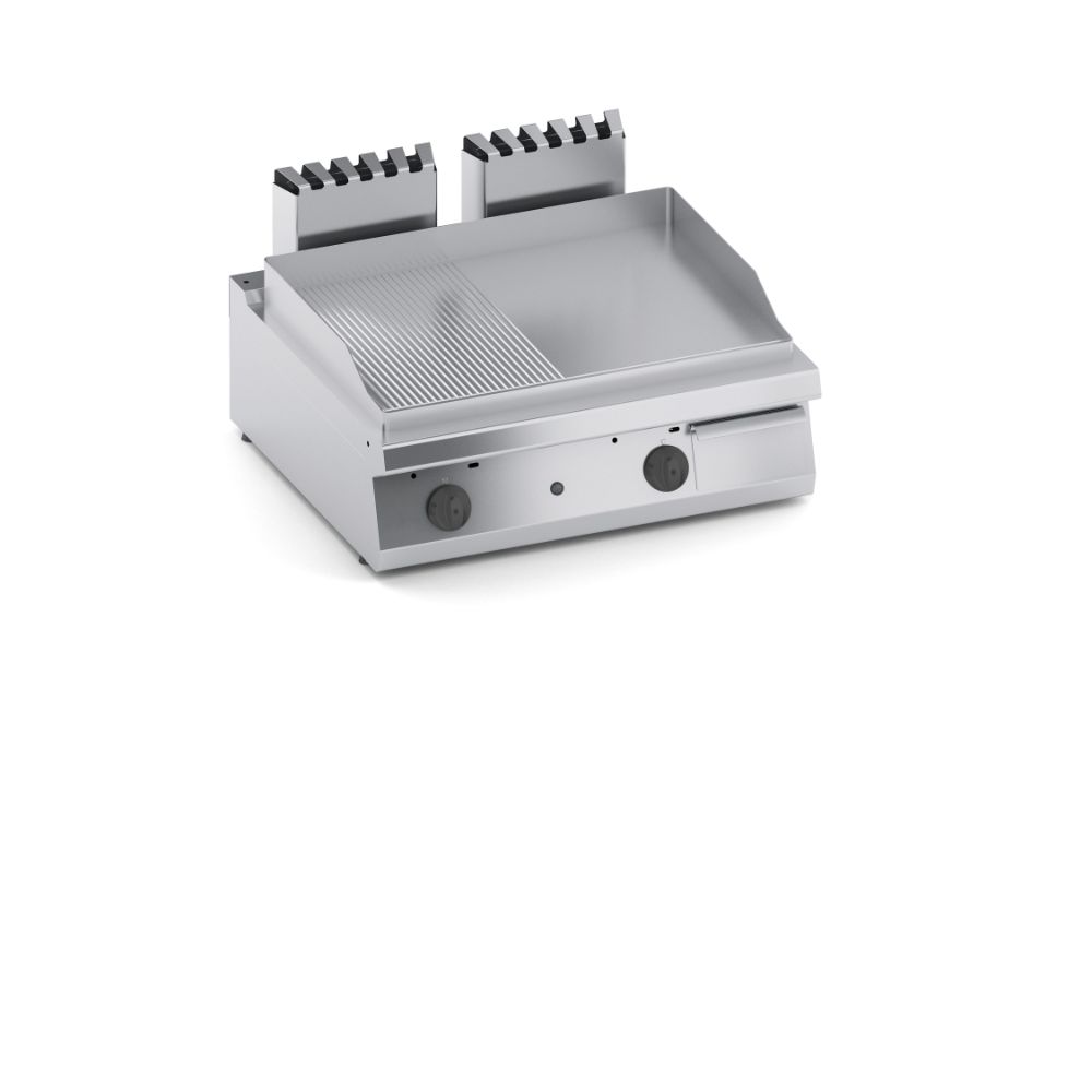 Скара на газ, 1/2 гладка 1/2оребрена, настолна 800мм Solution, COOX, Италия