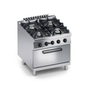 Печка на газ 4 горелки и фурна на газ 2/1 GN Performance 900м., COOX, Италия