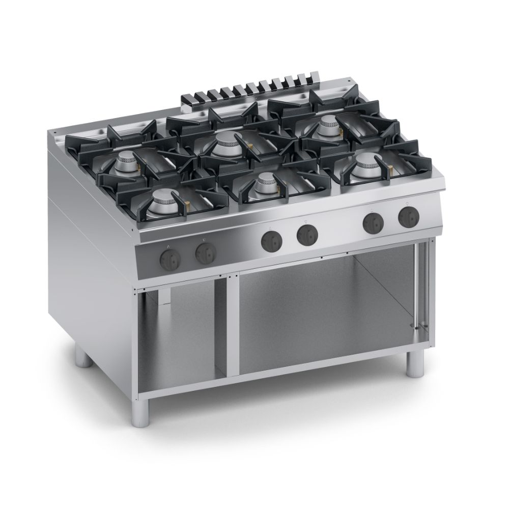 Газов котлон с 6 горелки, отворена база 900мм. Performance, COOX, Италия