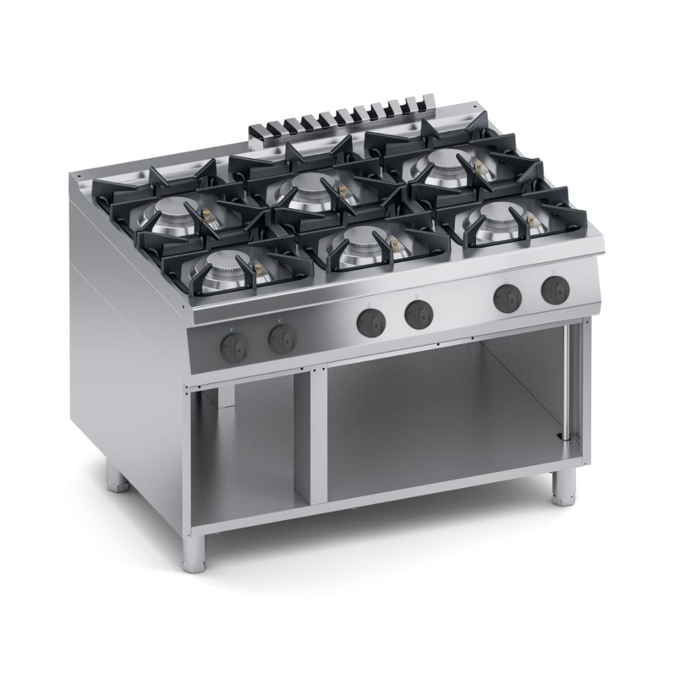 Газов котлон с шест горелки и отворена база 900мм. Solution, COOX, Италия