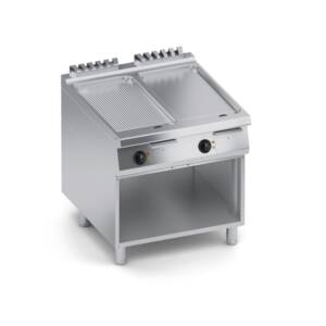 Електрическа скара, 1/2 гладка 1/2 оребрена плоча, отворена база 800мм. Performance 900мм., COOX, Италия