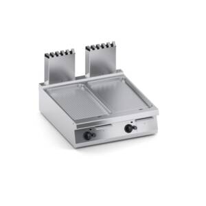 Скара на газ, 1/2 гладка 1/2 оребрена плоча, настолна 800мм. Performance 900мм., COOX, Италия