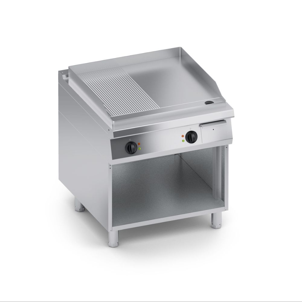 Електрическа скара, 1/2 гладка, 1/2 оребрена, отворена база 800мм. Solution, COOX 900мм., Италия