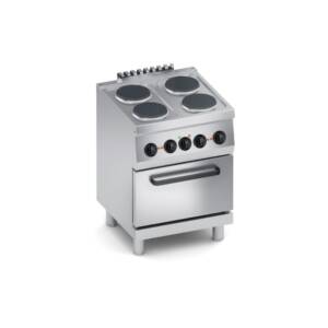 Електрическа печка 4 плочи, и електрическа фурна 1/1 GN, 600мм, COOX, Италия