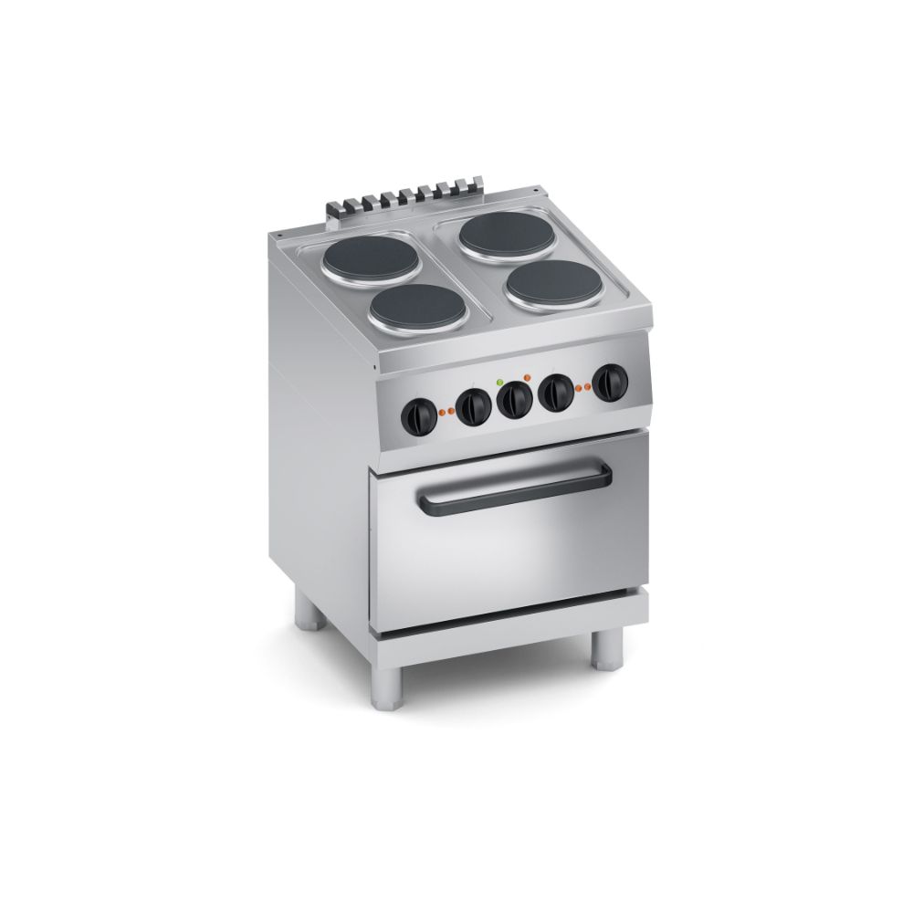 Електрическа печка 4 плочи, и електрическа фурна 1/1 GN, 600мм, COOX, Италия